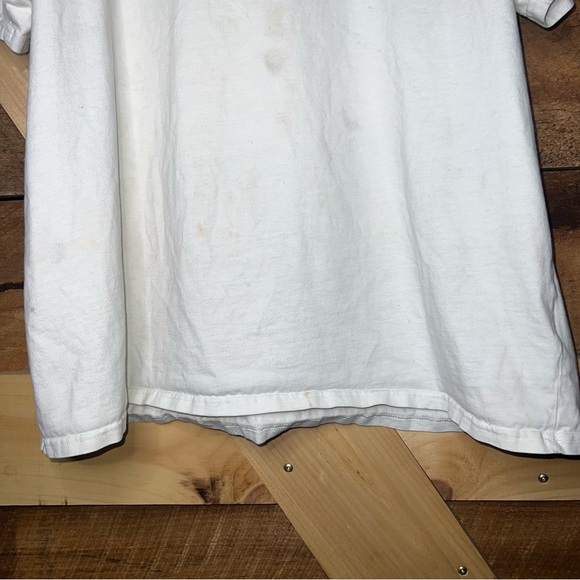 Cabelas Vintage T Shirt Men’s Eagle Land of the Free White Top 2XL - Picture 3 of 9